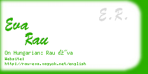 eva rau business card